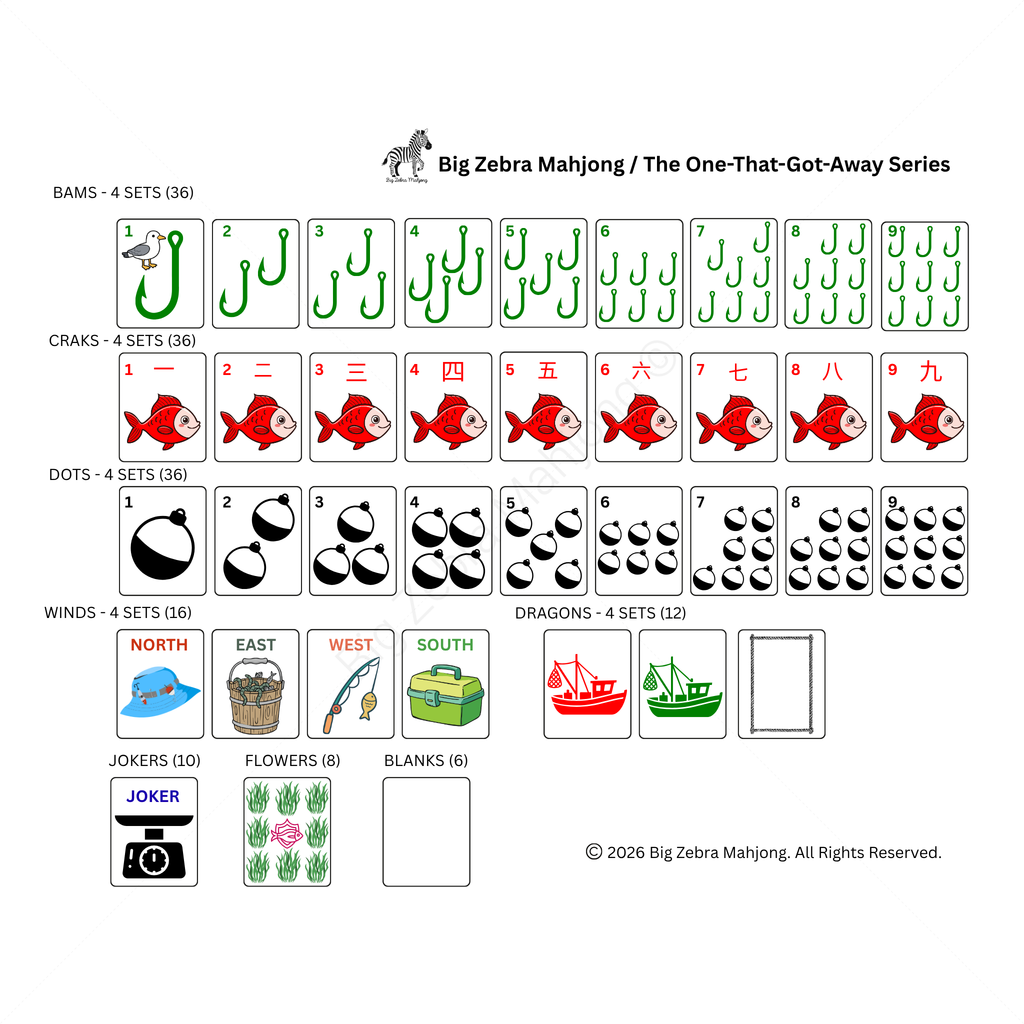 Join the Waitlist: The One-That-Got-Away Series Fishing-Themed Mahjong Set