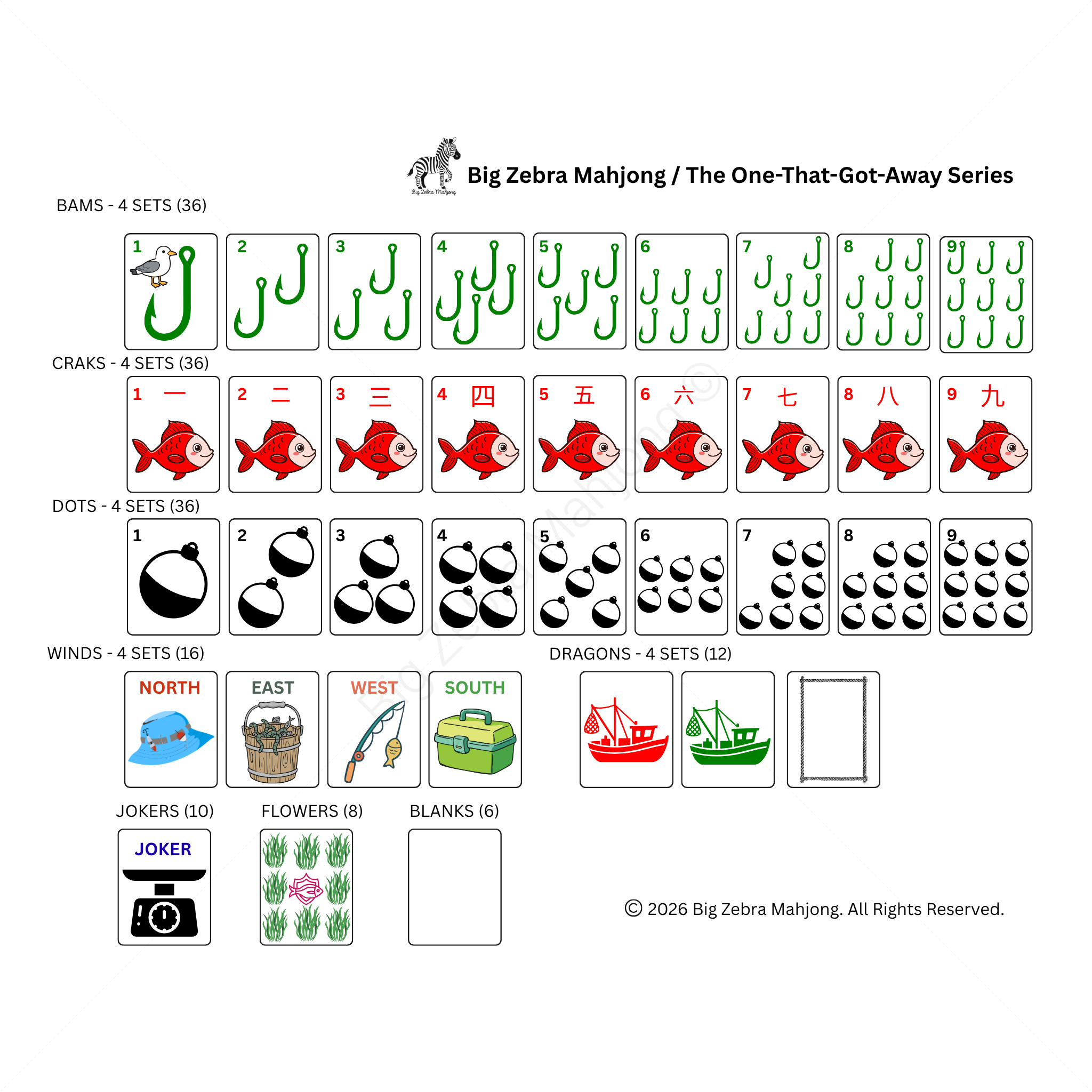 Join the Waitlist: The One-That-Got-Away Series Fishing-Themed Mahjong Set