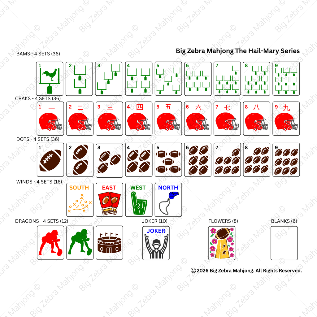 Join the Wait List! The Hail-Mary Series Football-Themed Mahjong Set